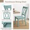 Costway Set of 2 Wood Dining Chair Cross Back Dining Room Side Chair Mint Green Home Kitchen